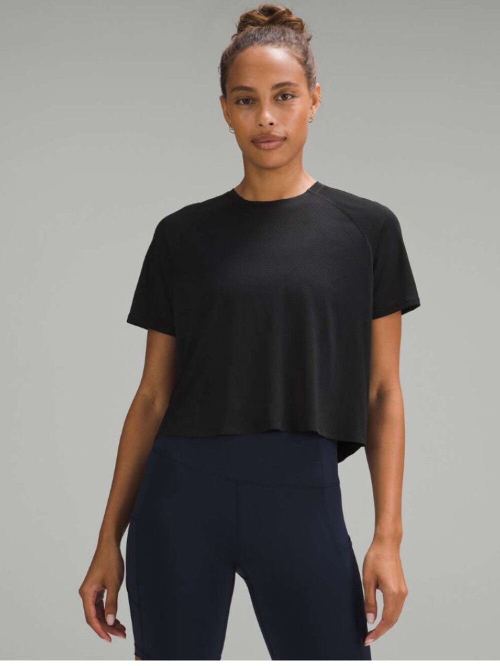 Lululemon Black Fast and Free Race Length T-Shirt